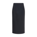 Dolce & Gabbana Langer Rock aus schwarzer Wolle Oves Aries