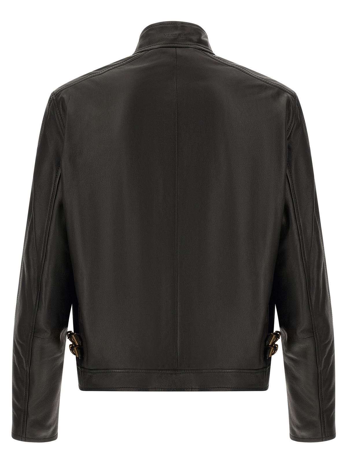 Versace Schwarze Lammlederjacke