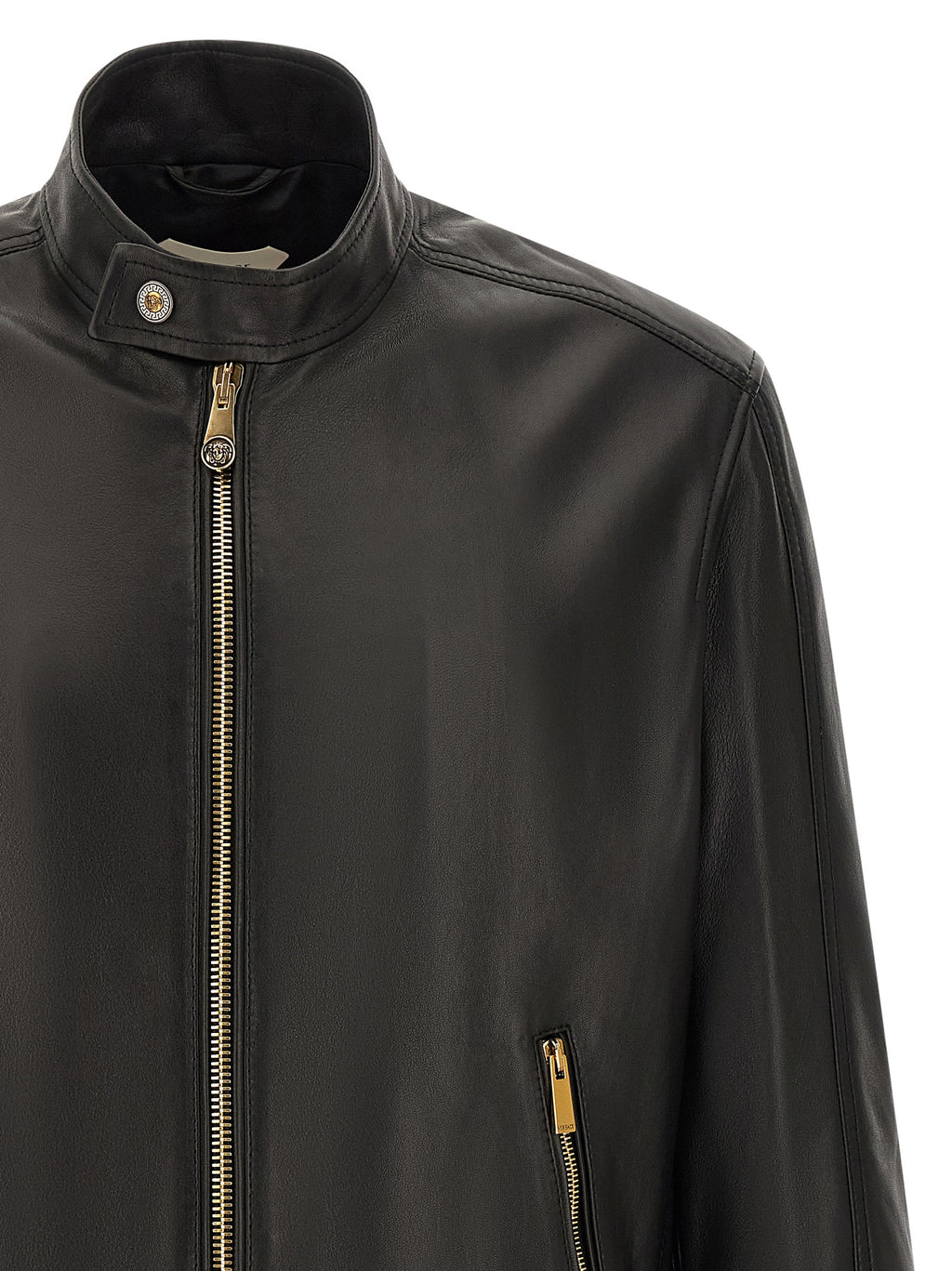 Versace Schwarze Lammlederjacke