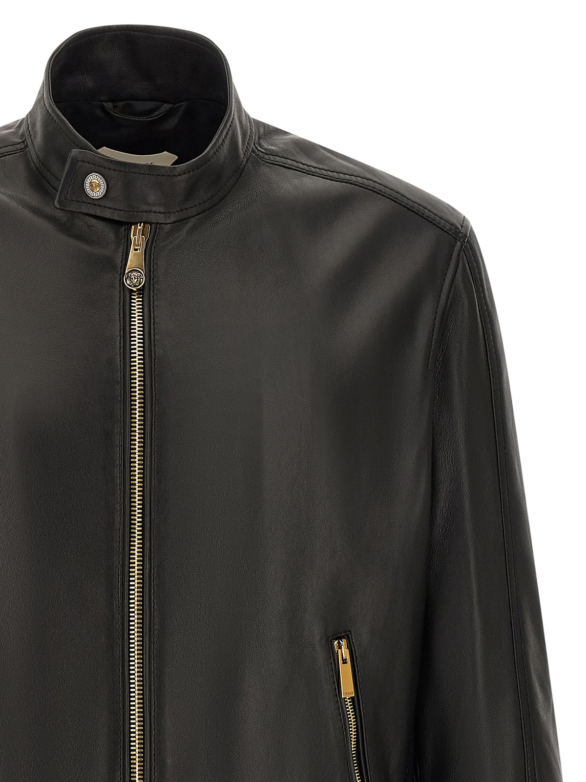 Versace Schwarze Lammlederjacke