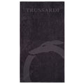 Trussardi Beachwear Schwarzes Baumwoll-Herren-Strandtuch