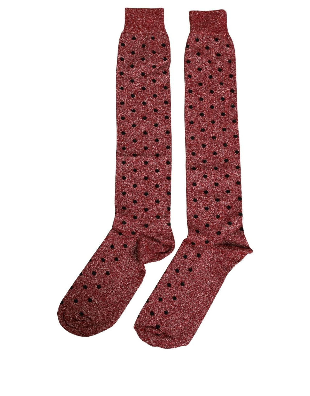 Dolce & Gabbana Kastanienbraune Socken mit Polka Dots für Über-die-Wade