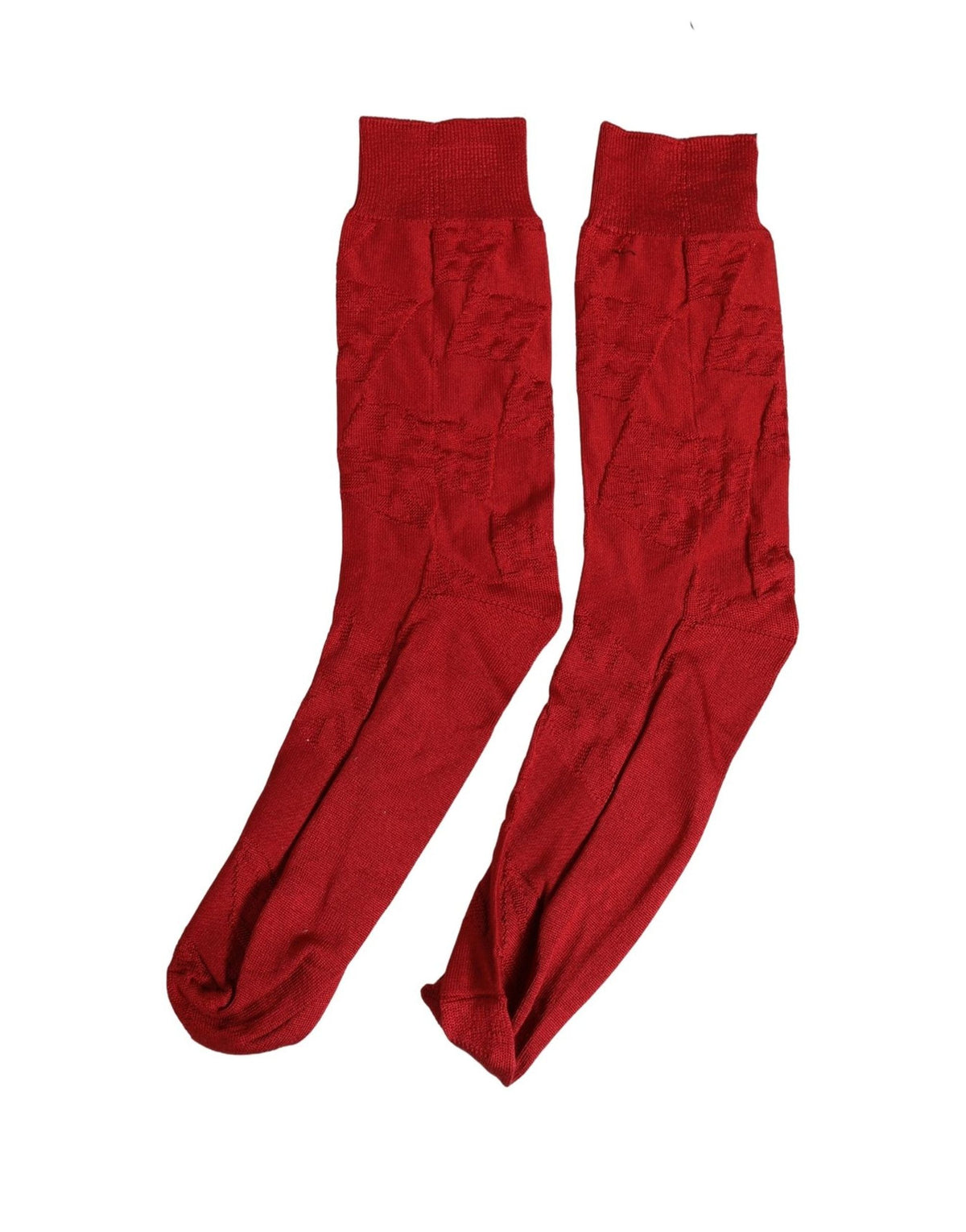 Dolce & Gabbana Herren Socken aus 100% Seide, mittellang, Rot
