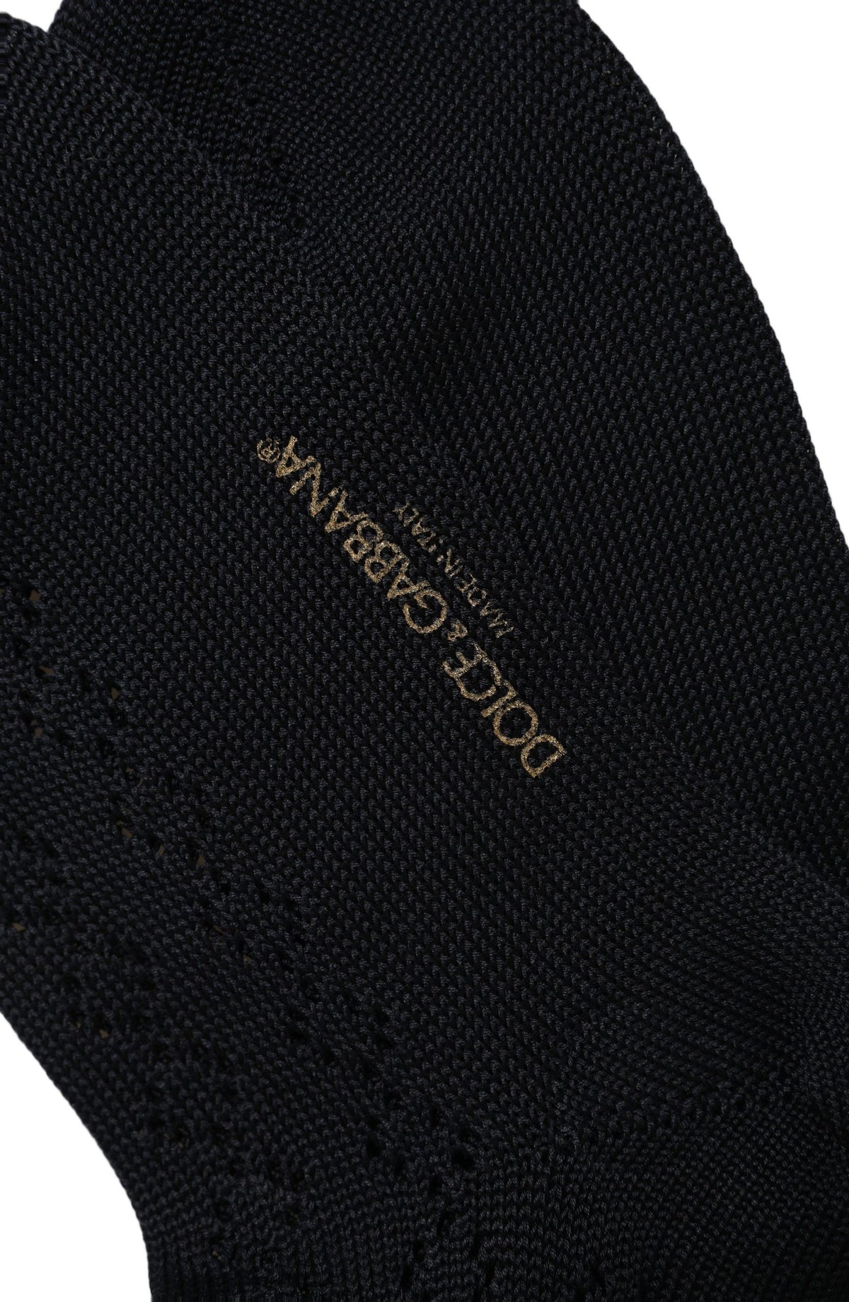 Dolce & Gabbana Dunkelblaue Baumwollstrick-Socken in mittlerer Wadenlänge