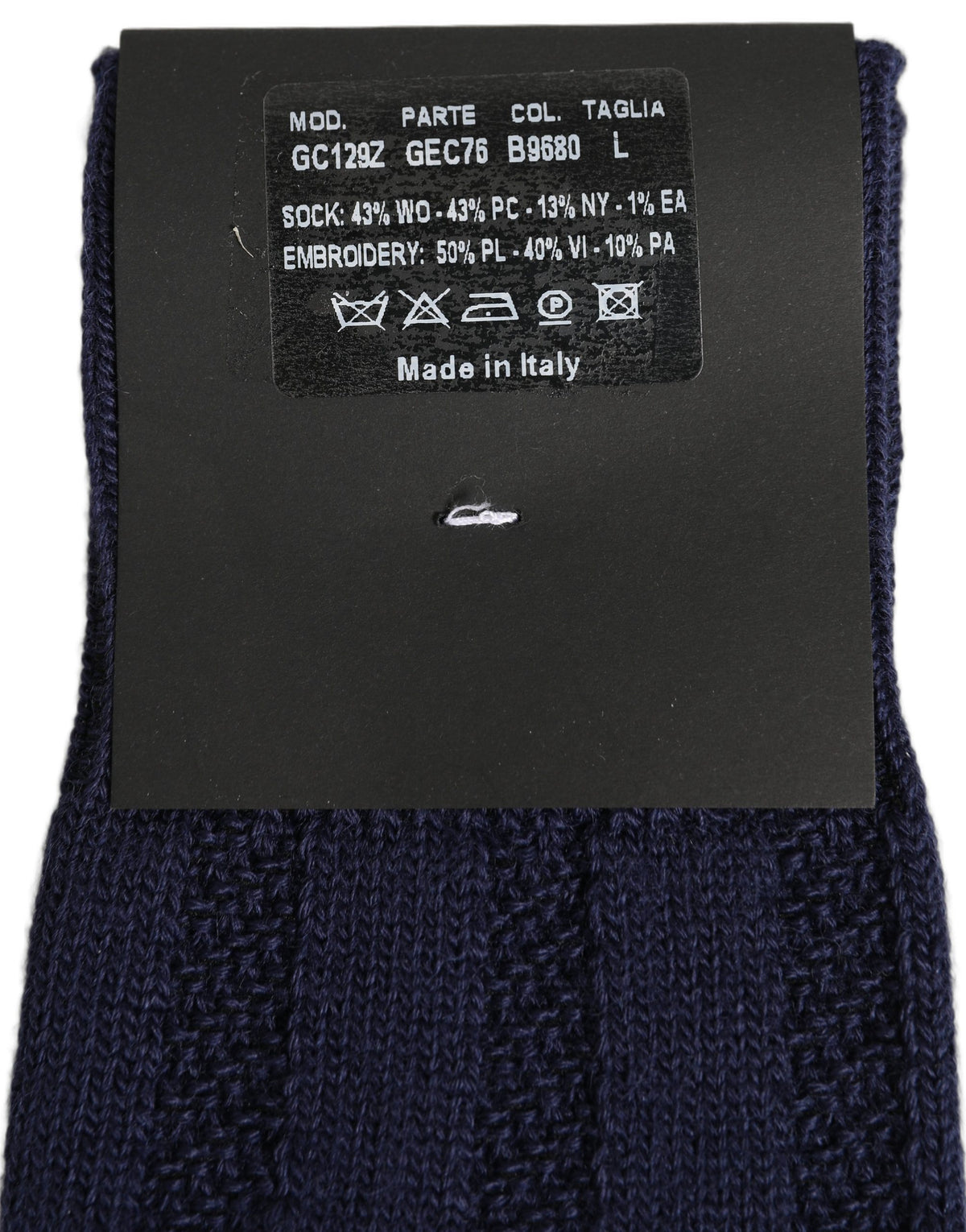 Dolce & Gabbana Kniestrümpfe aus marineblauer Wolle mit Crest-Logo