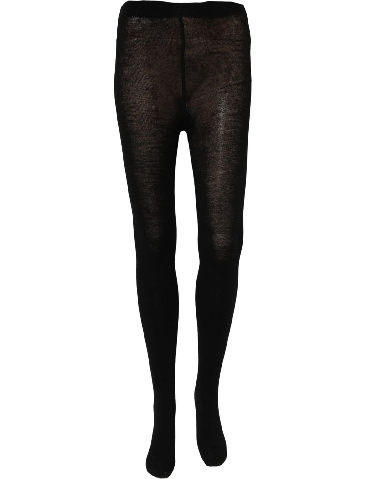 Dolce & Gabbana Schwarze Wollstretch-Strumpfhose Accessoire Socken