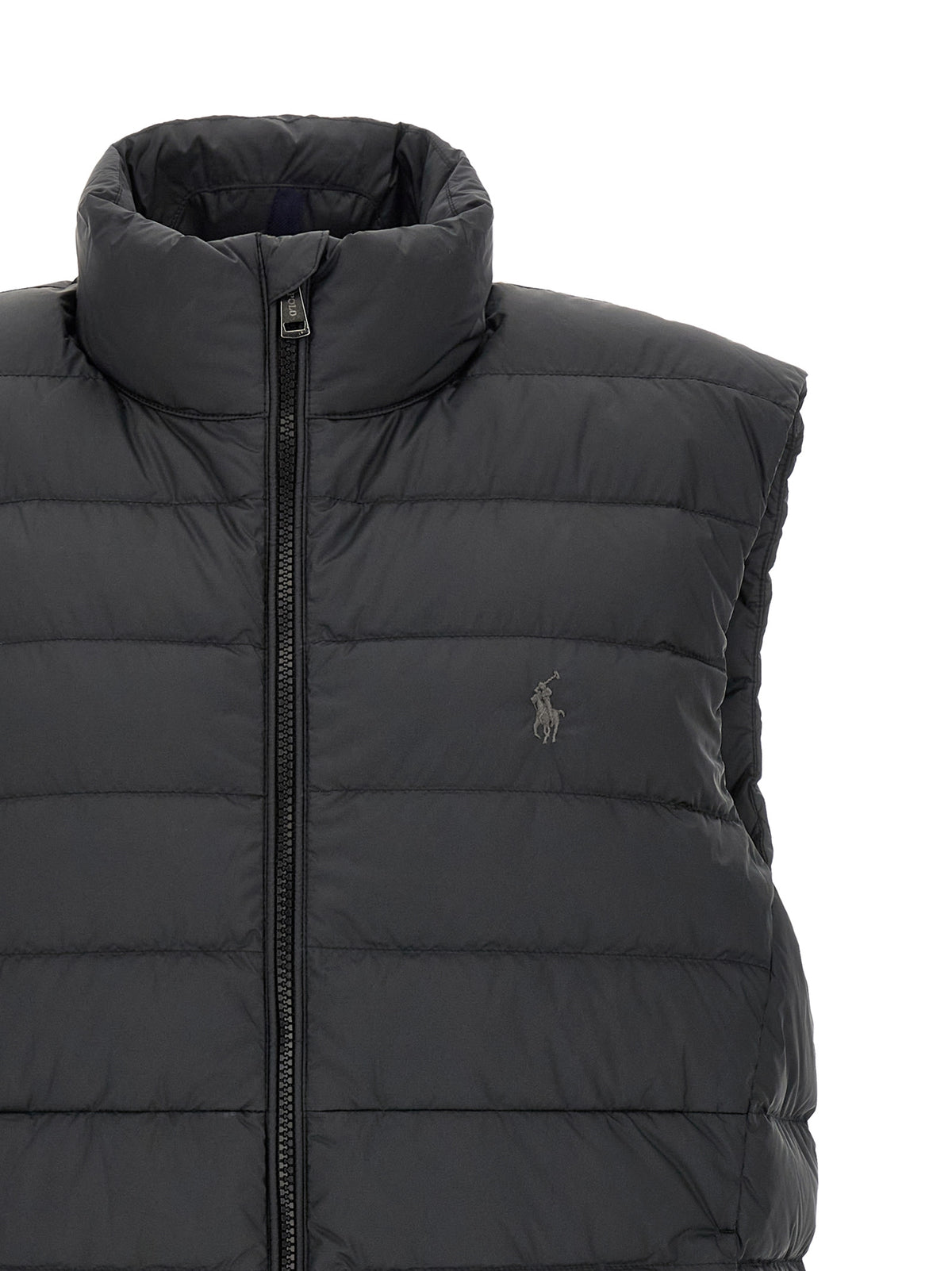 Polo Ralph Lauren Schwarze ärmellose Jacke aus Polyester