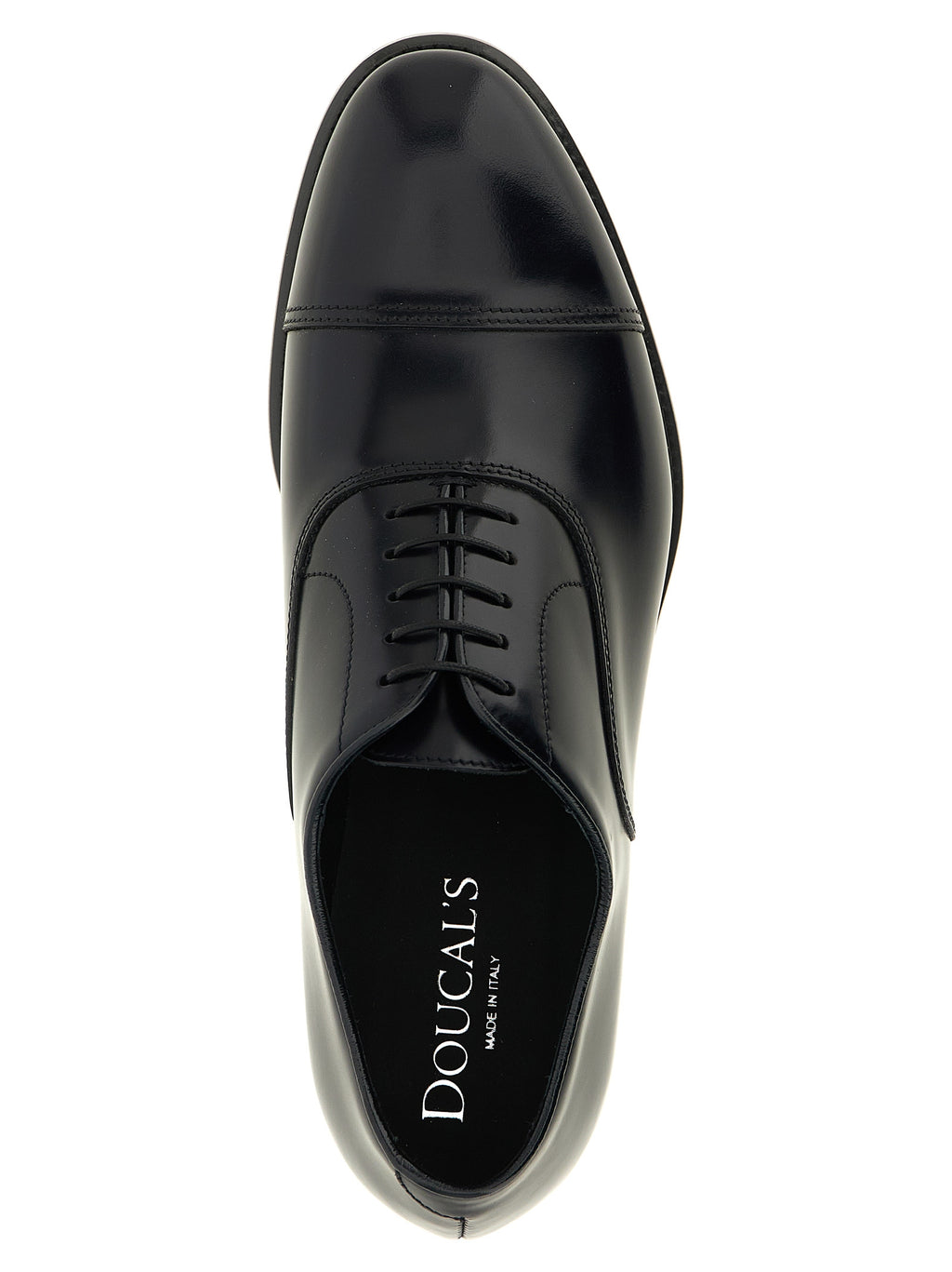 Doucal's Schwarze Oxford- und Derby-Schuhe aus Lammleder
