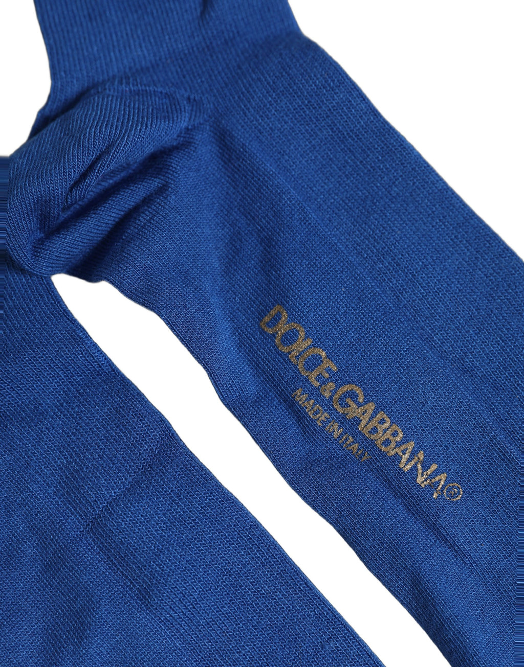Dolce & Gabbana Blaue Kniestrumpf-Accessoires aus Viskose-Strick
