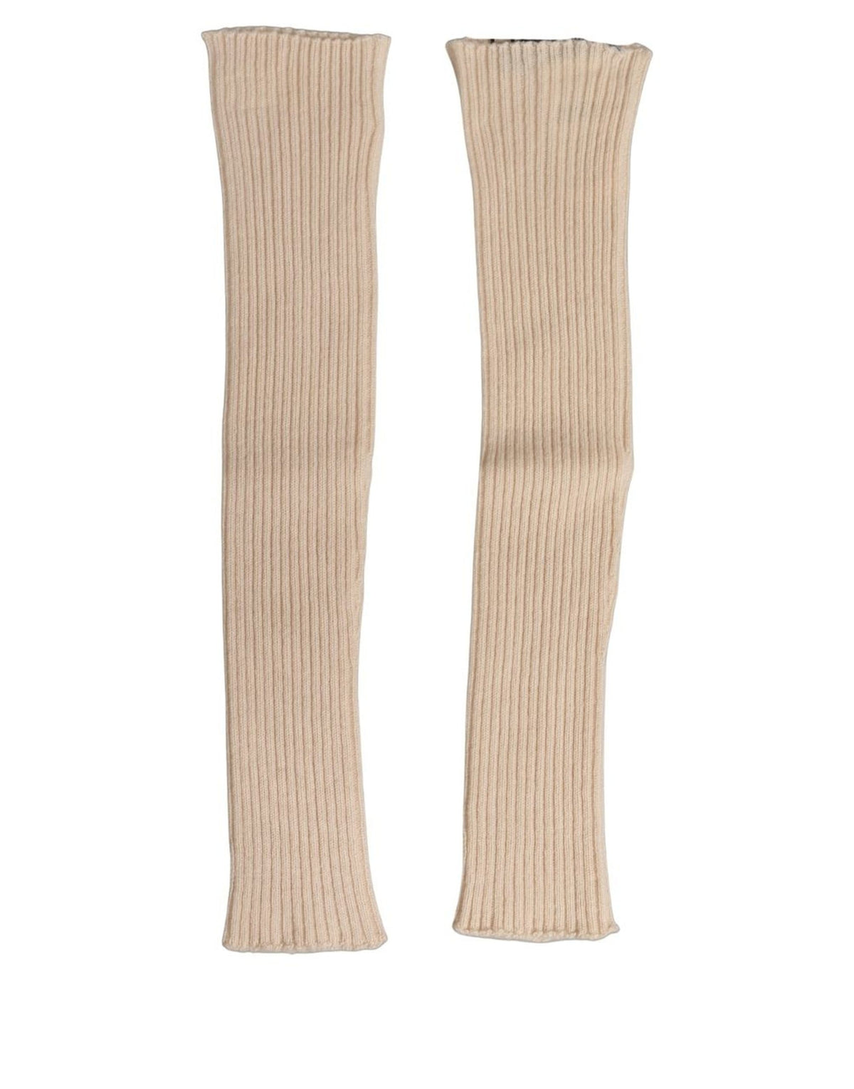 Dolce & Gabbana Armstulpen aus camelbraunem Kaschmir-Strick