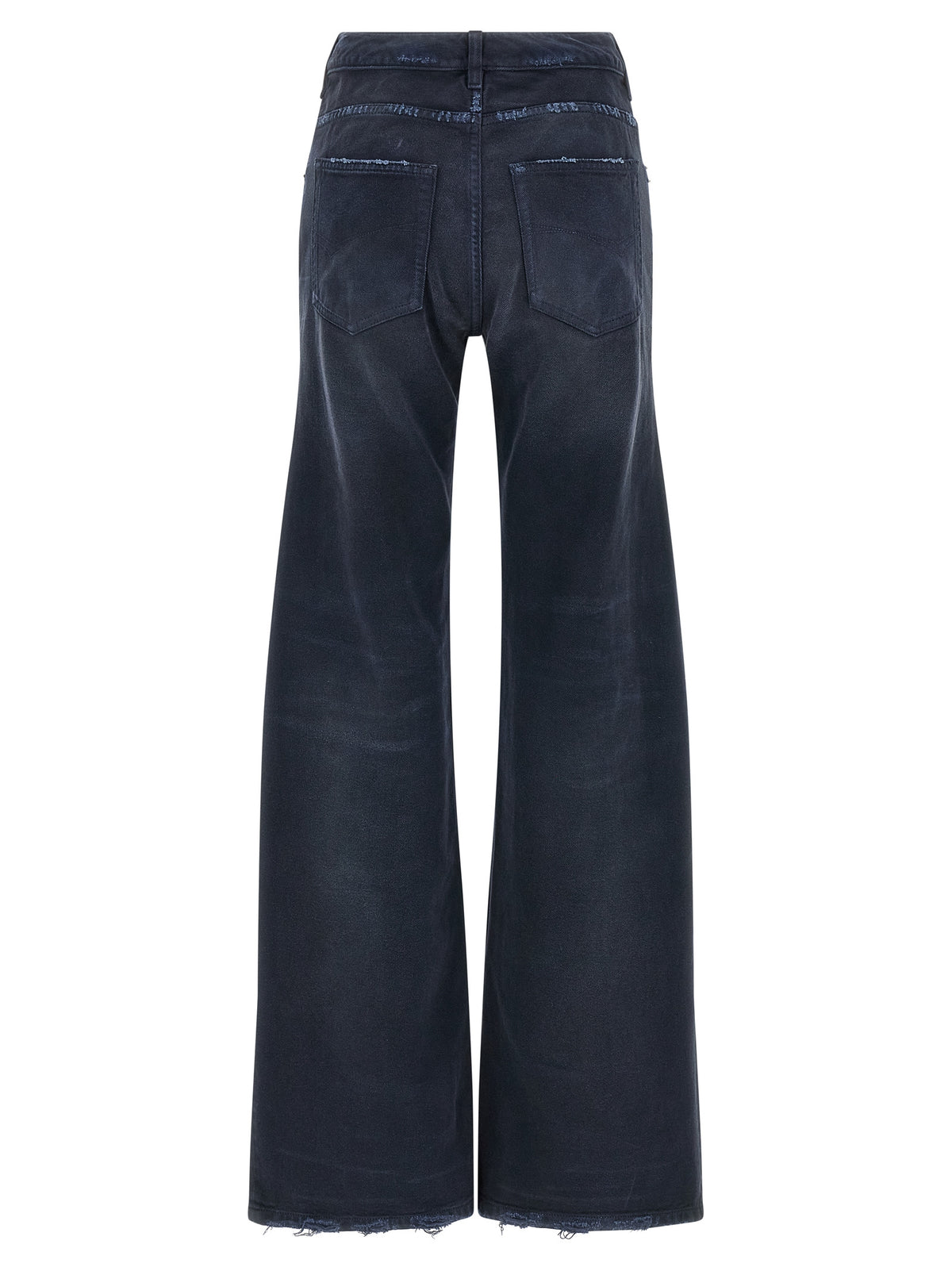 Balenciaga Blaue Baumwoll-Jeans mit ausgestelltem Bein