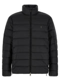 Polo Ralph Lauren Schwarze Polyester-Jacke in voller Länge