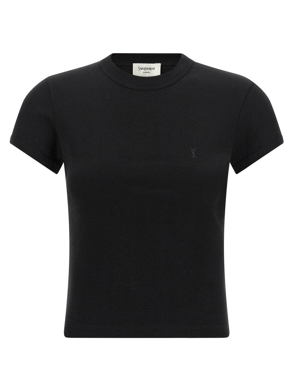 Saint Laurent Schwarzes Baumwoll-T-Shirt