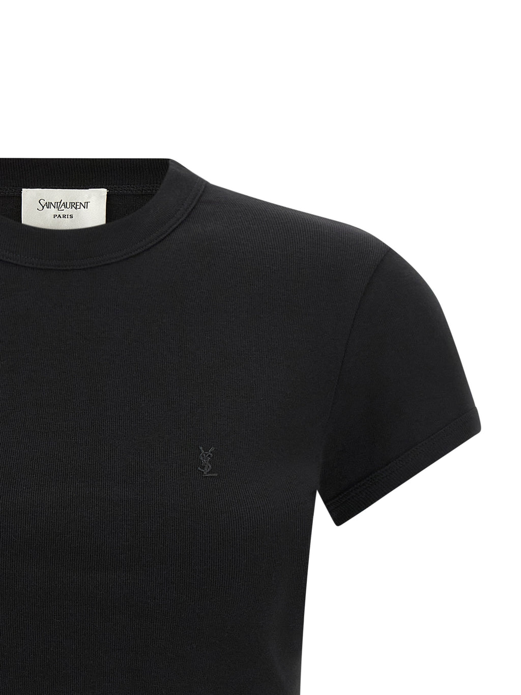 Saint Laurent Schwarzes Baumwoll-T-Shirt