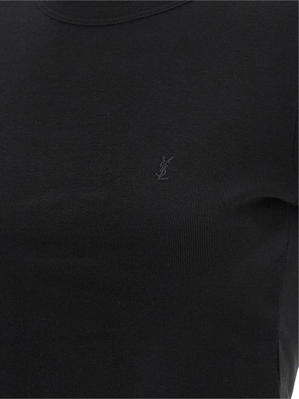 Saint Laurent Schwarzes Baumwoll-T-Shirt