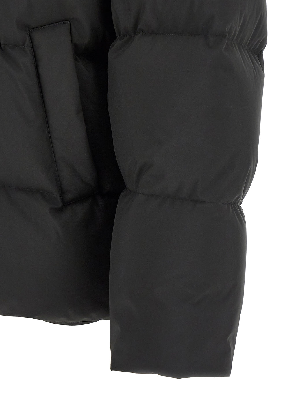 Saint Laurent Schwarze Polyester-Jacke in voller Länge