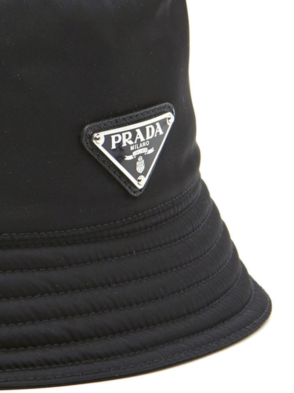 Prada Schwarzer Nylon-Eimerhut