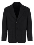 Prada Schwarzer Blazer aus reiner Schurwolle