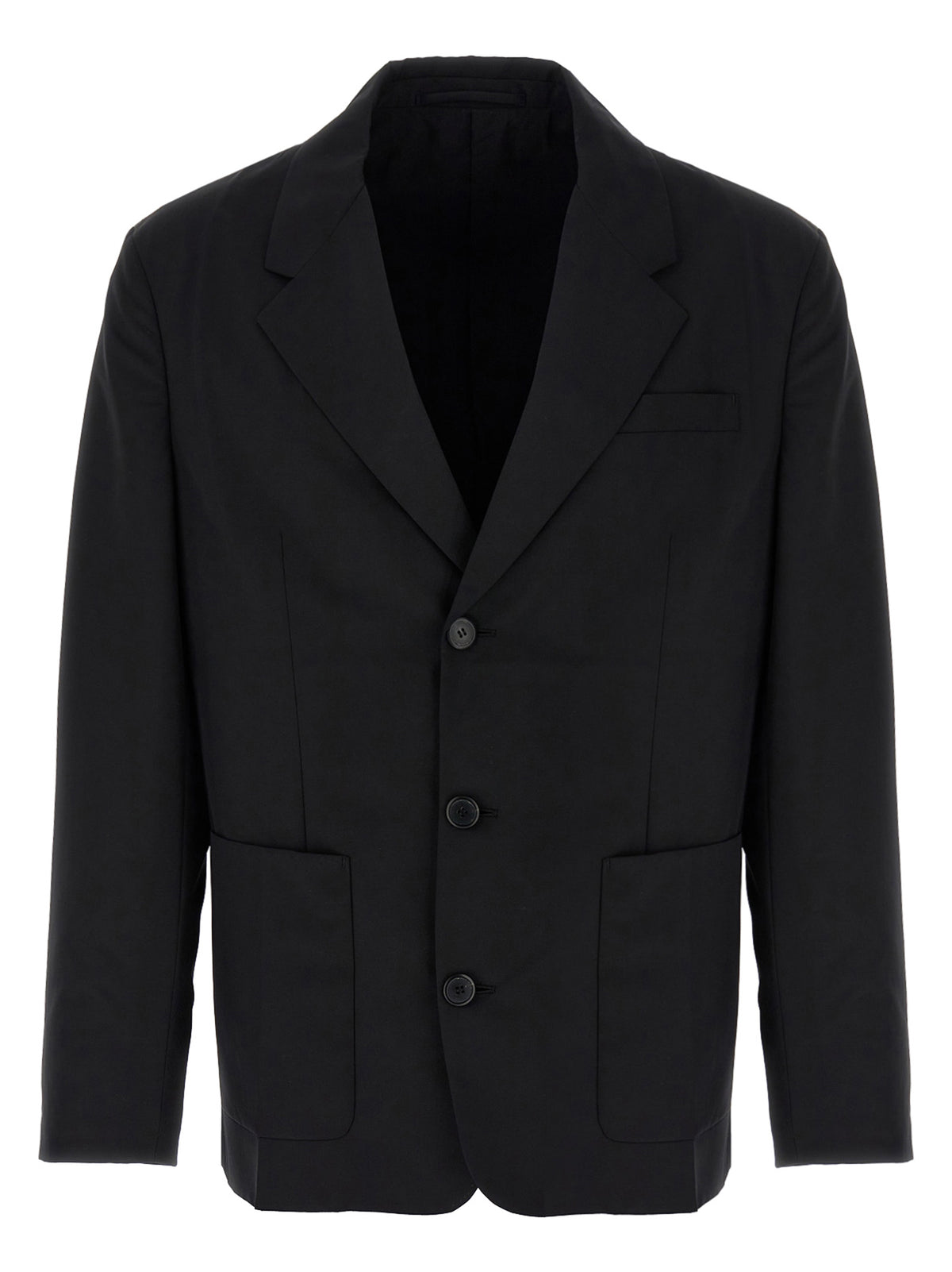Prada Schwarzer Blazer aus reiner Schurwolle