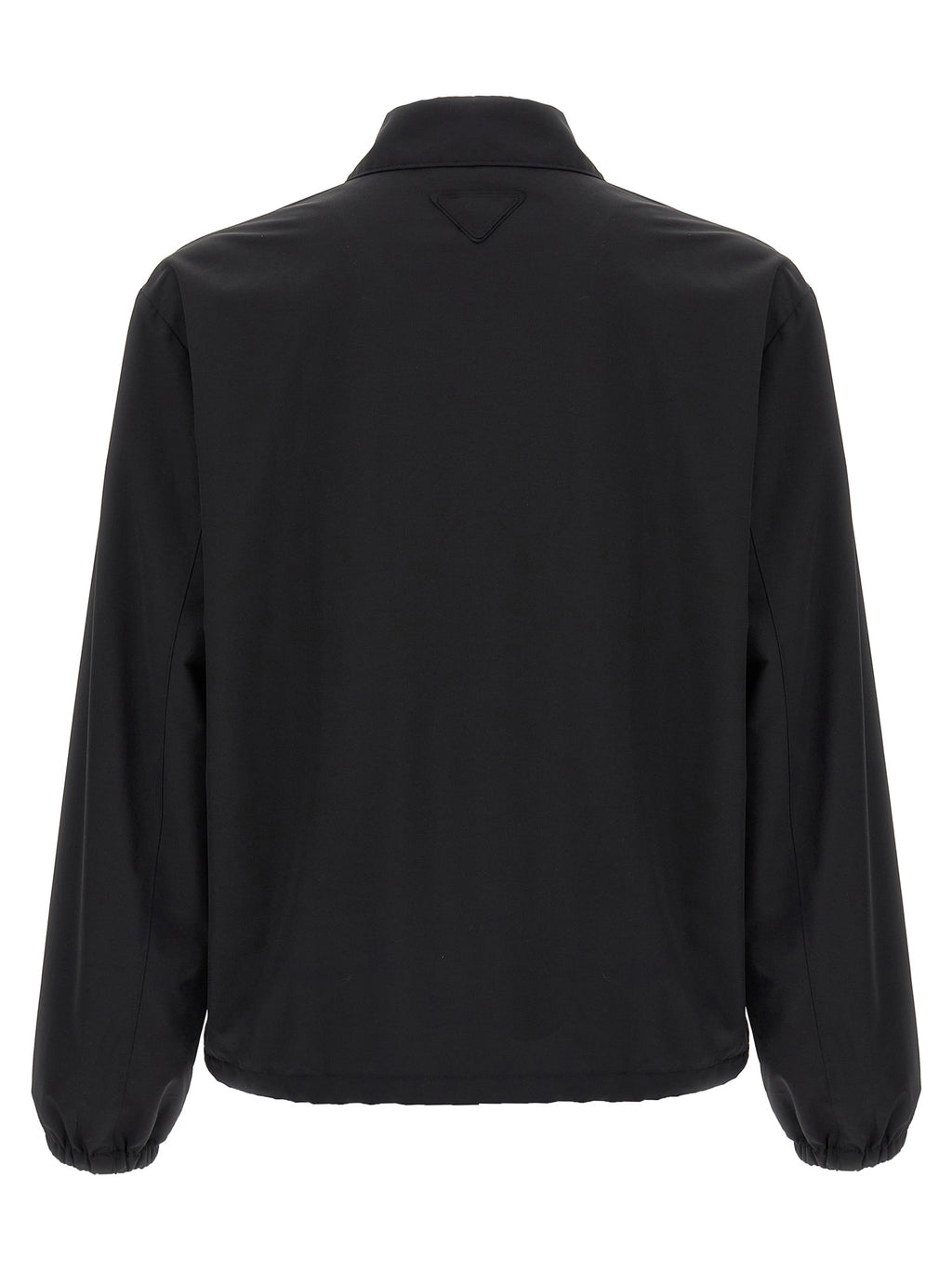 Prada Schwarze Wolljacke in voller Länge