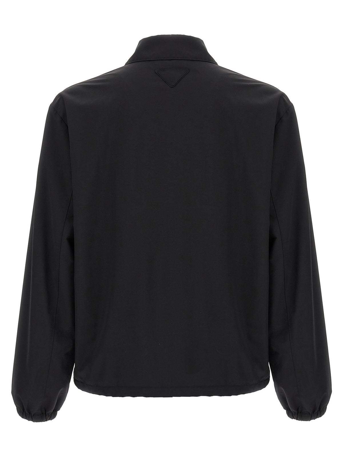 Prada Schwarze Wolljacke in voller Länge