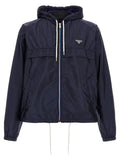 Prada Blaue Jacke aus recyceltem Polyamid