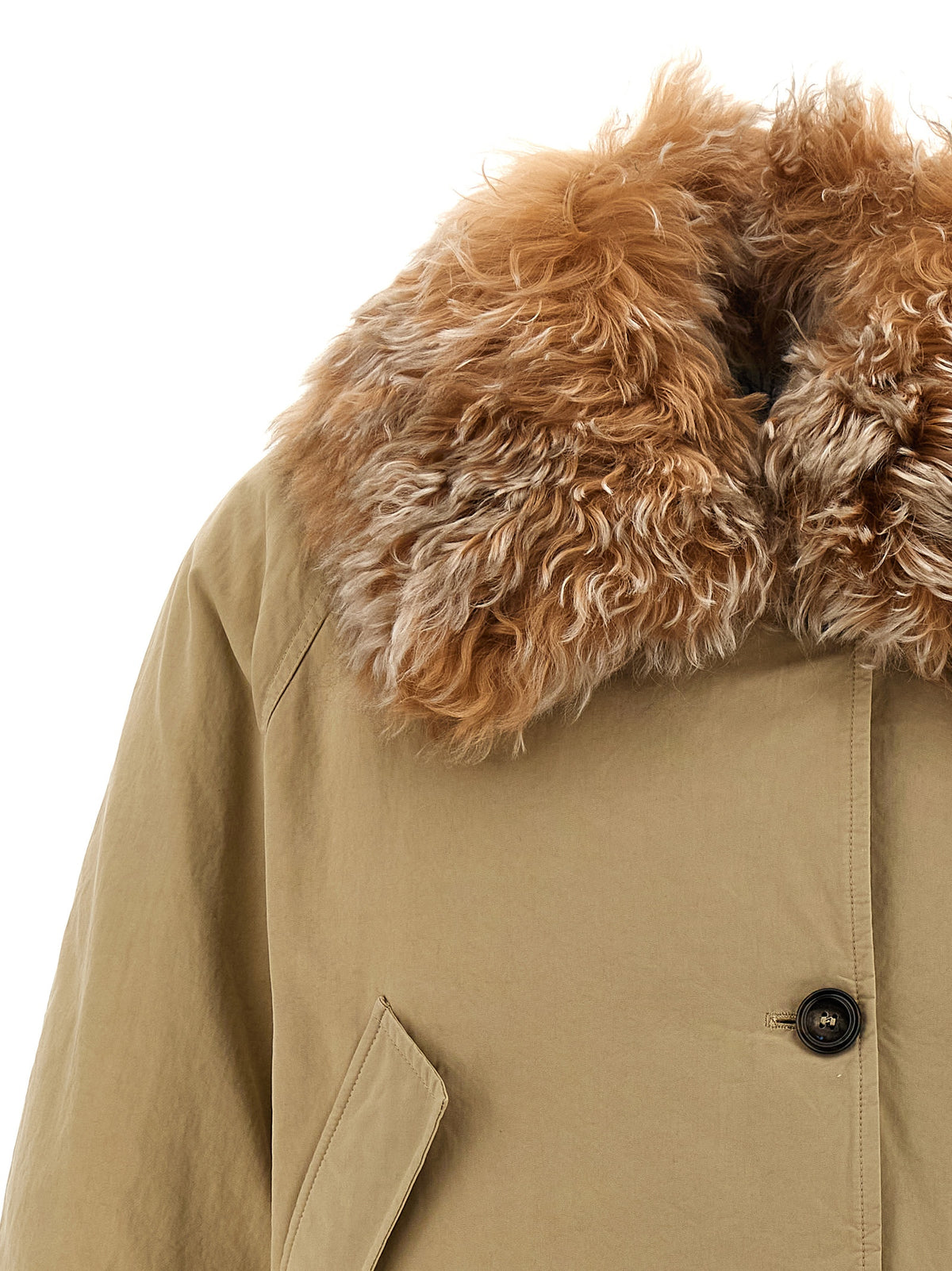Prada Beige Baumwolljacke in voller Länge