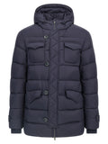 Herno Blaue Polyamid-Jacke in voller Länge