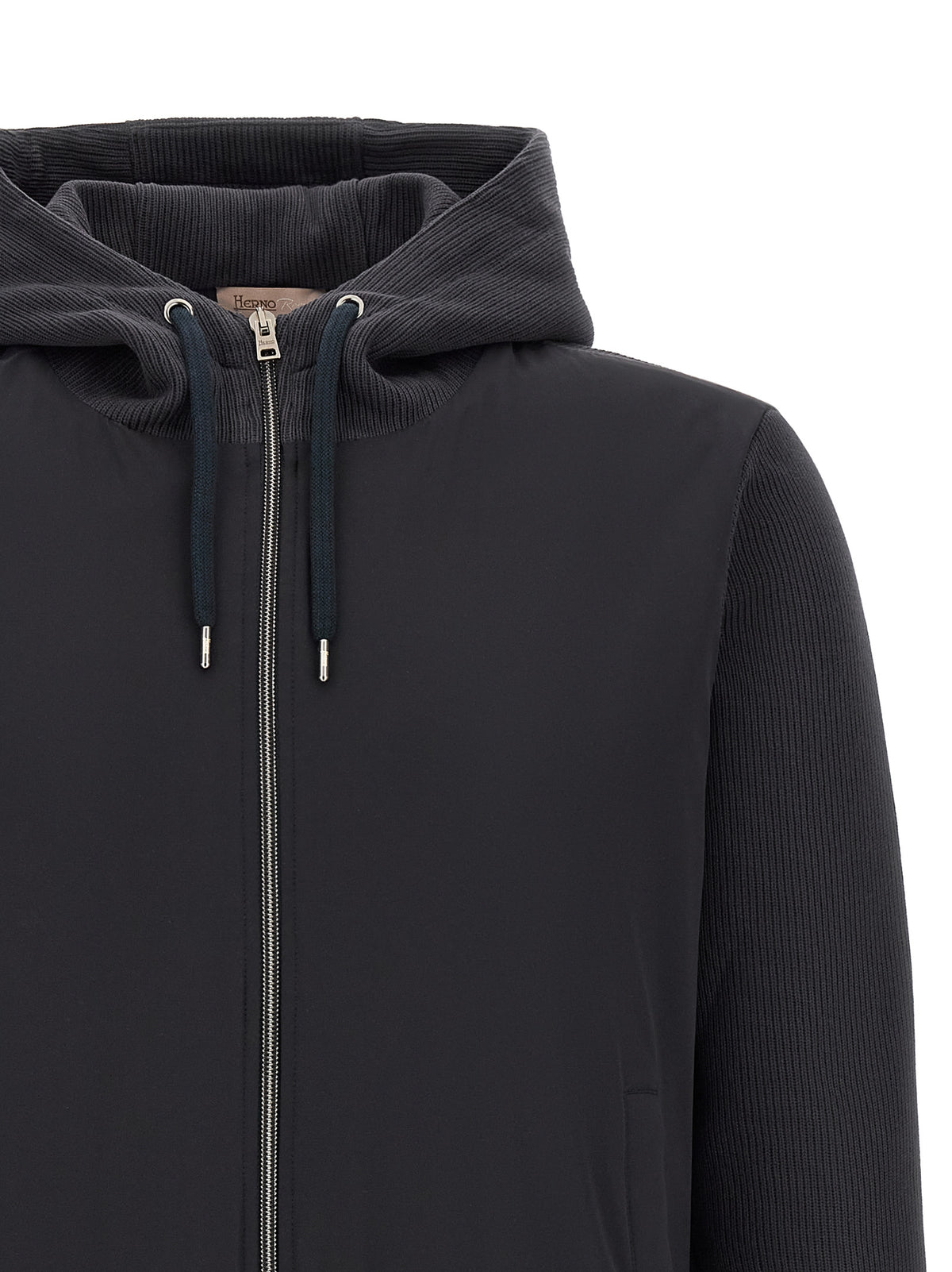 Herno Blaue Baumwoll-Shell-Jacke