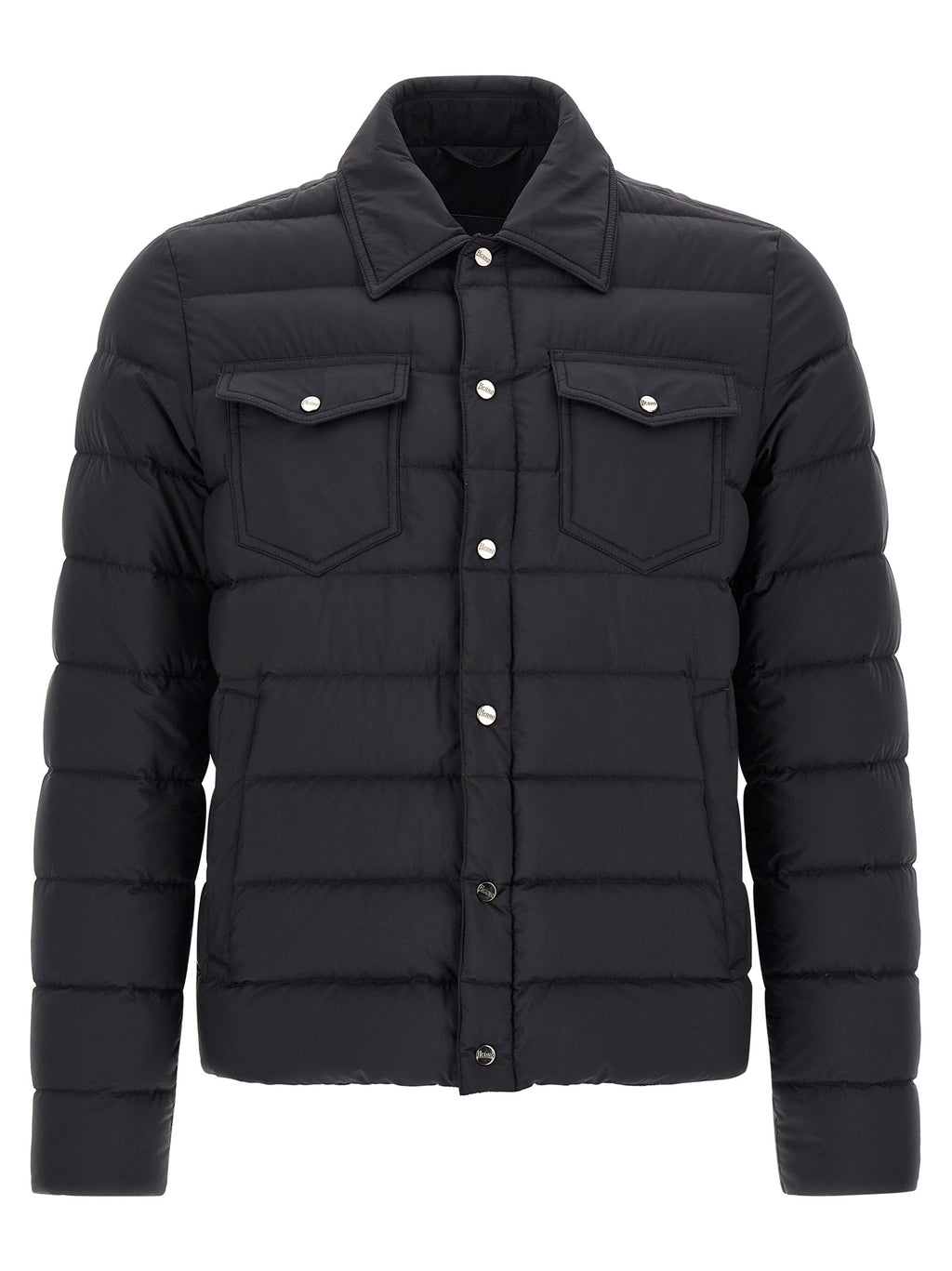 Herno Schwarze Polyamid-Jacke in voller Länge