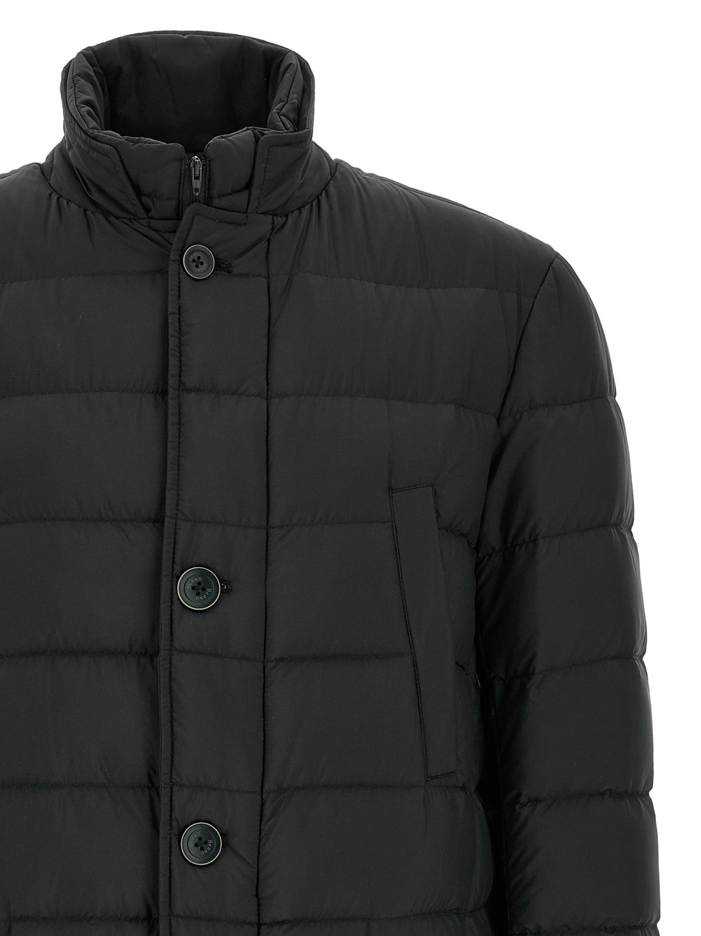 Herno Schwarze Polyamid-Jacke in voller Länge