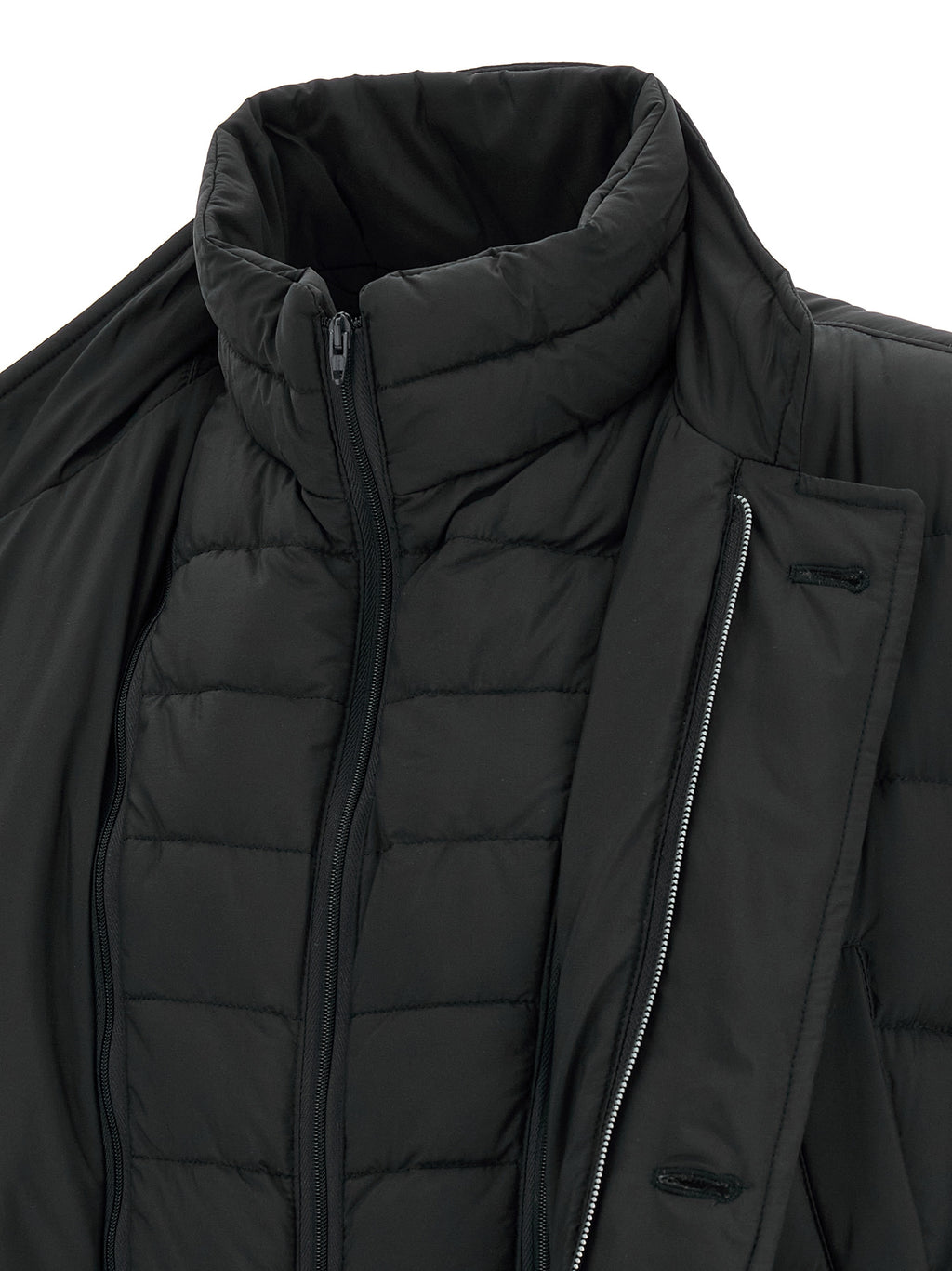 Herno Schwarze Polyamid-Jacke in voller Länge