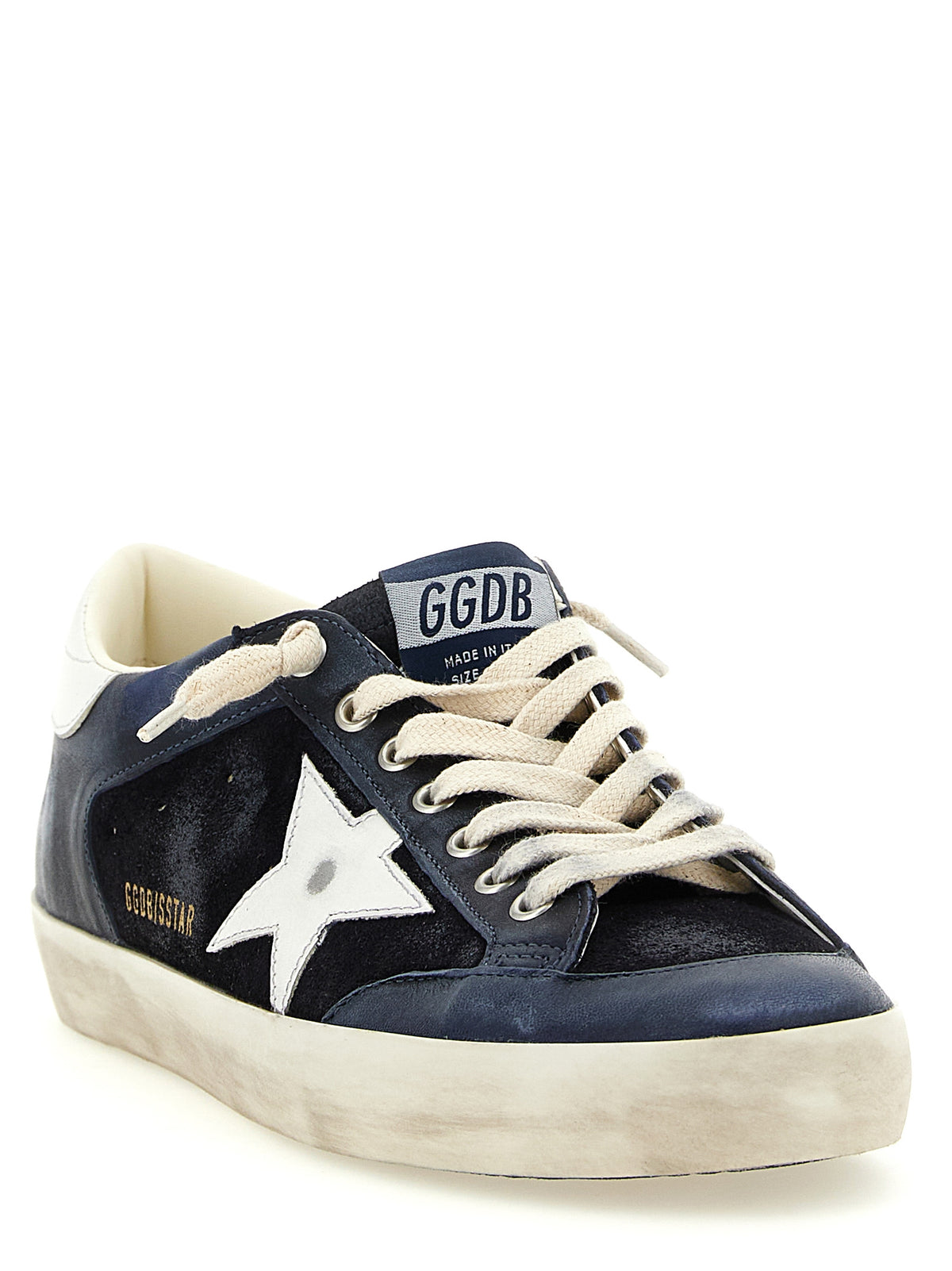 Golden Goose Blaue Sneaker aus Rindsleder