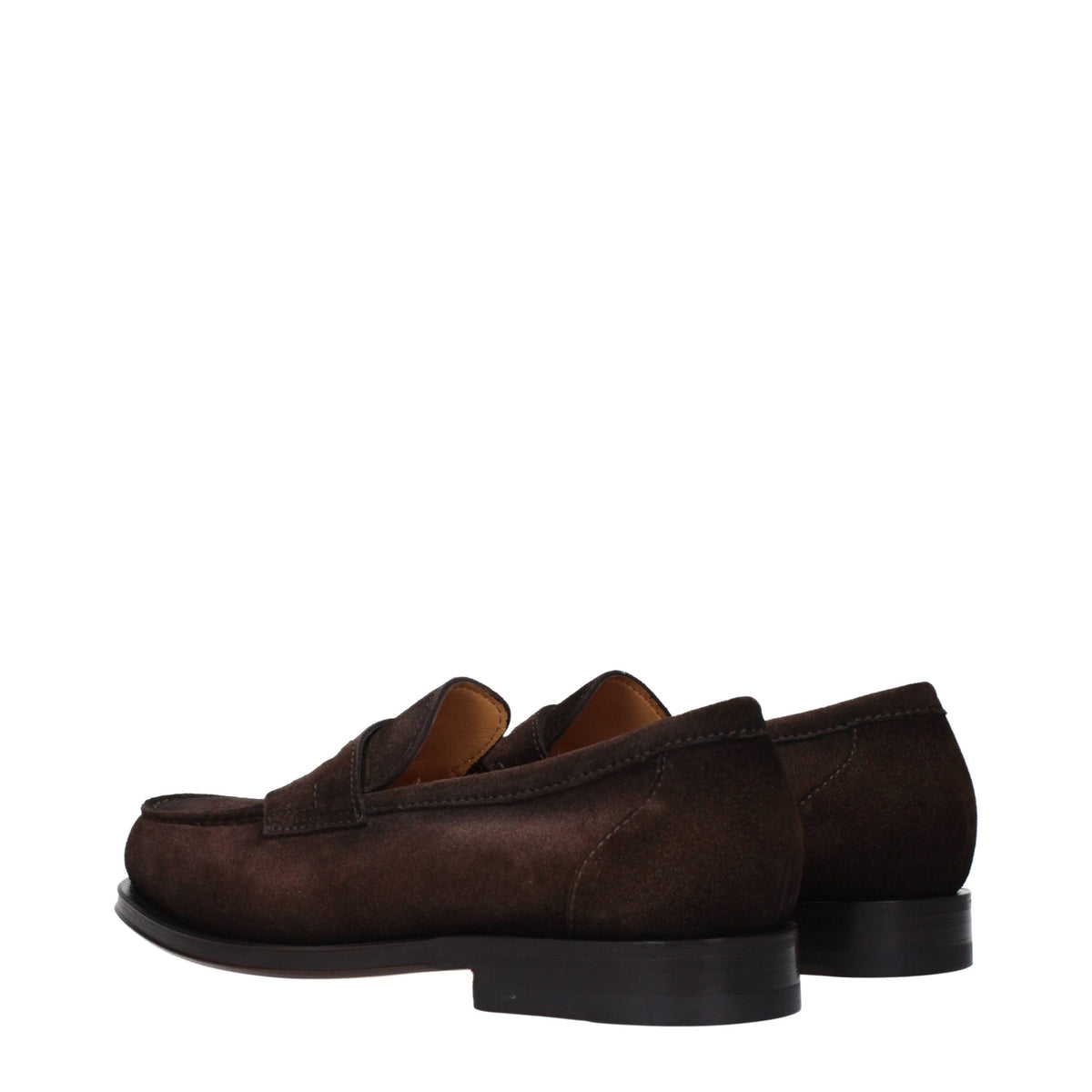 Santoni Braune Loafer aus Leder zum Hineinschlüpfen