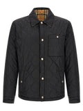 Burberry Schwarze Polyamid-Jacke in voller Länge