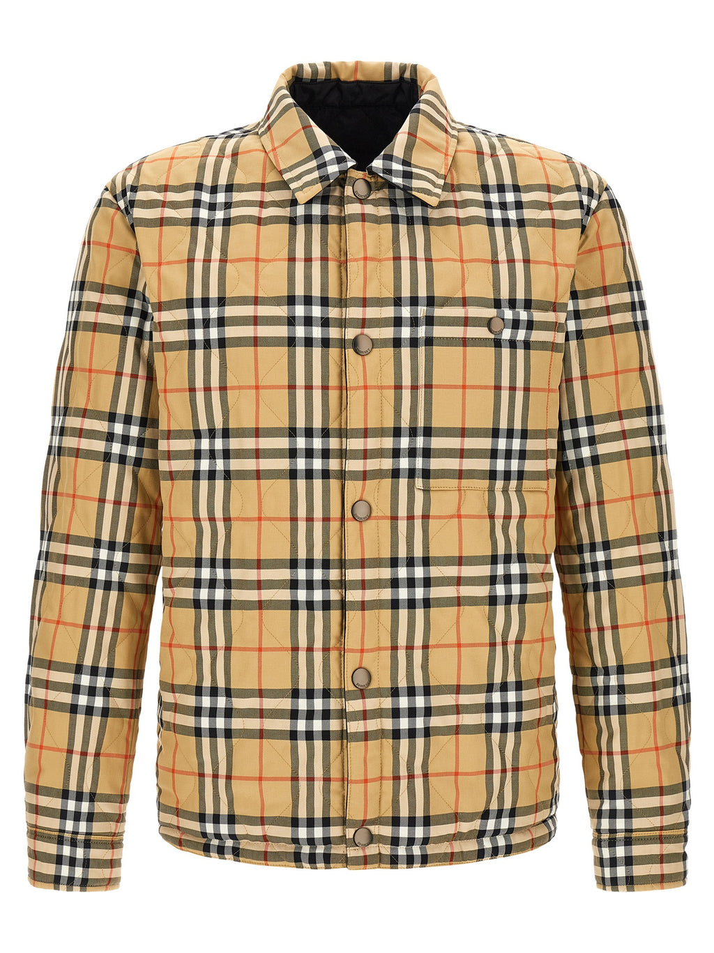 Burberry Schwarze Polyamid-Jacke in voller Länge