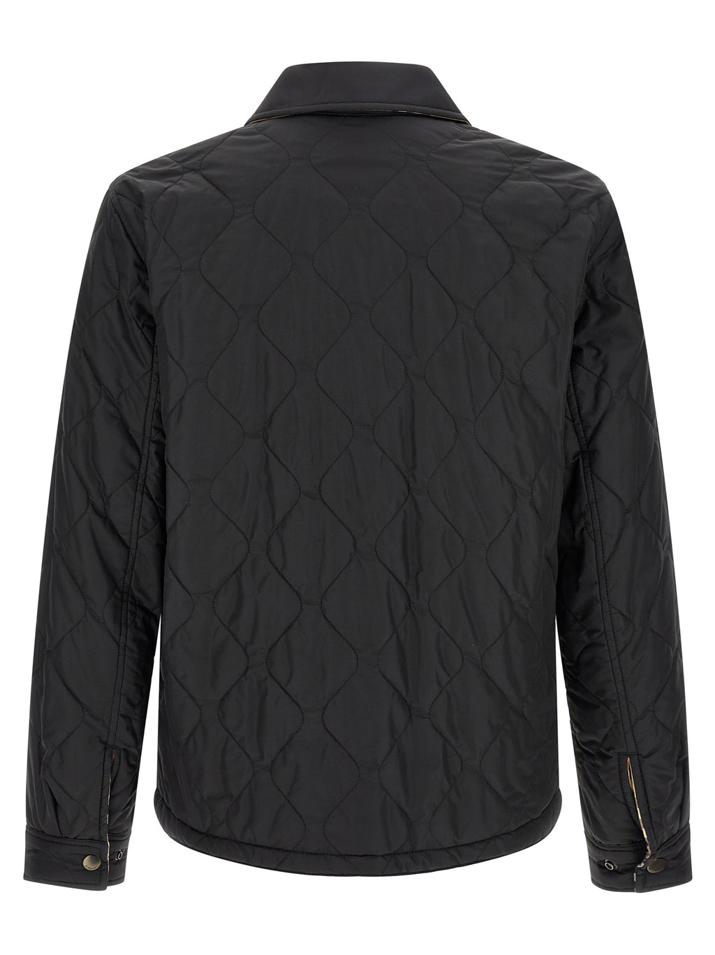 Burberry Schwarze Polyamid-Jacke in voller Länge