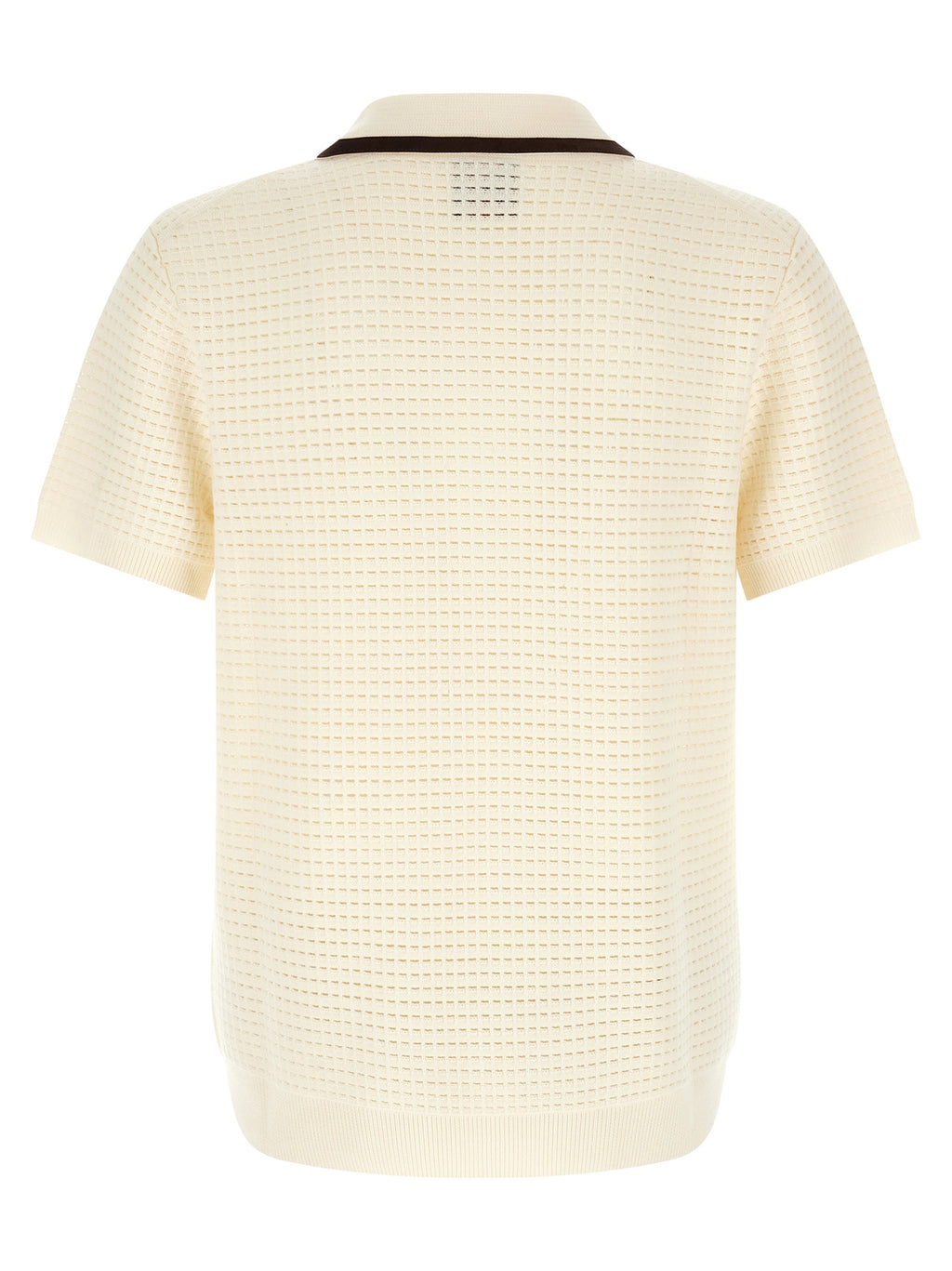 Casablanca Weißes Woll-Poloshirt