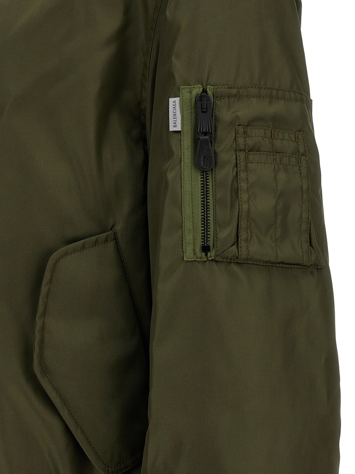 Balenciaga Zweifarbige Polyamid-Bomberjacke