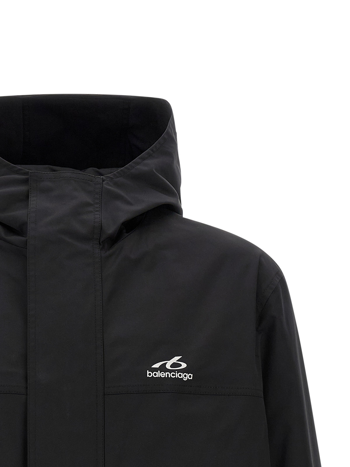 Balenciaga Schwarzer Parka aus Polyester
