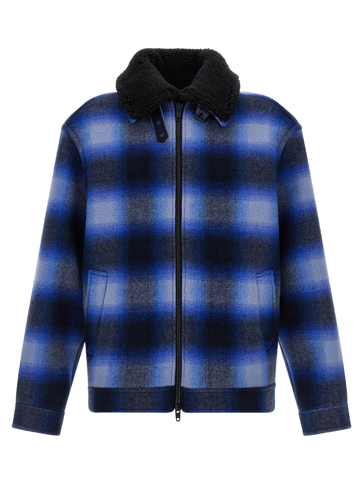 Balenciaga Blauer Bomber aus reiner Schurwolle
