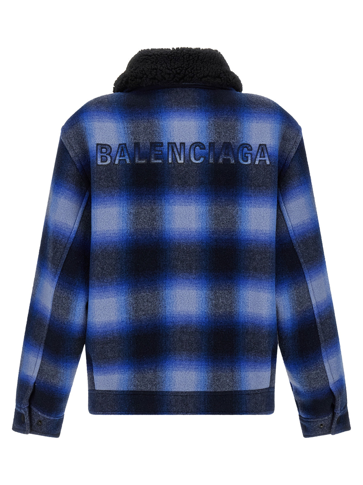 Balenciaga Blauer Bomber aus reiner Schurwolle