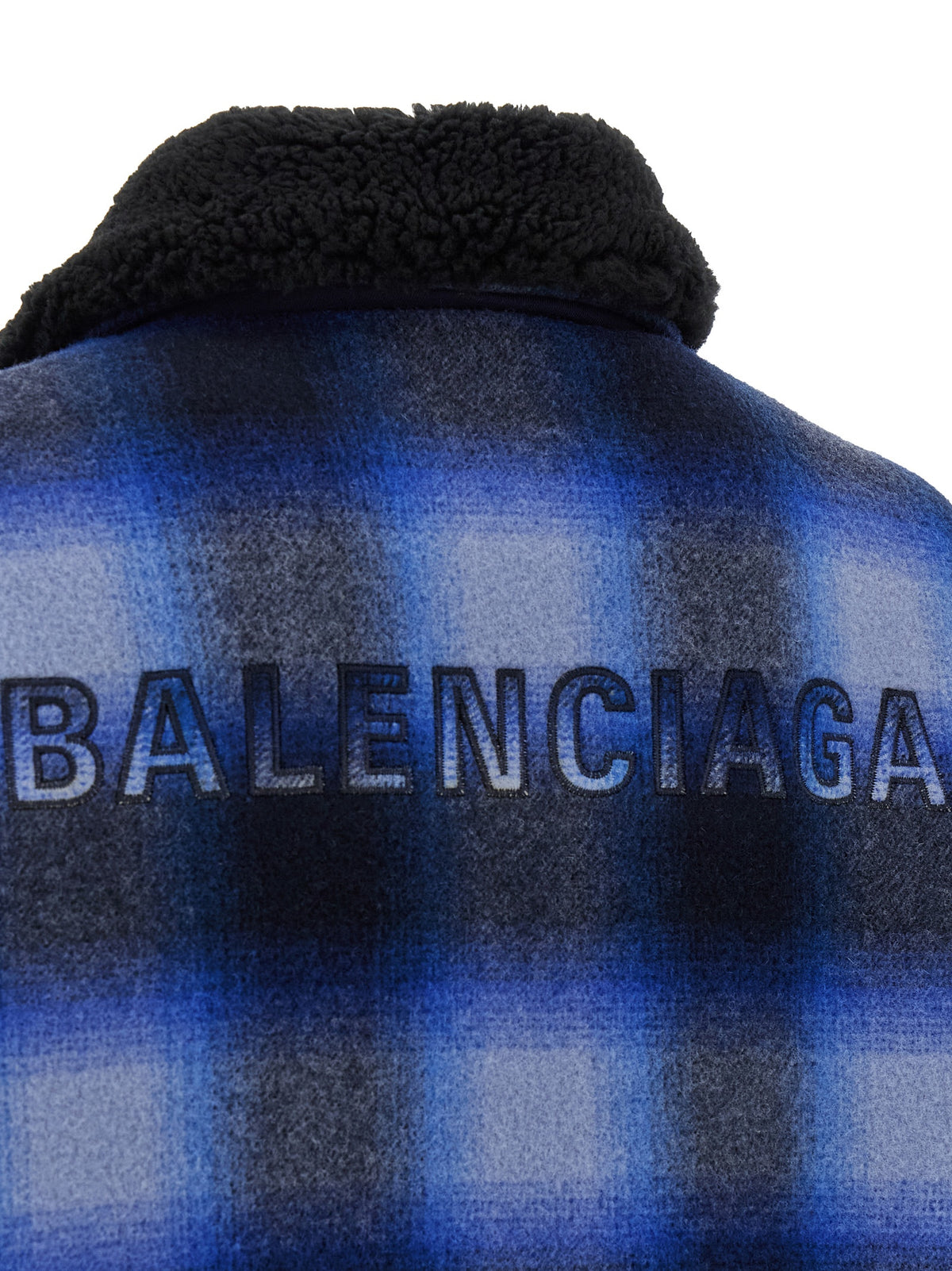 Balenciaga Blauer Bomber aus reiner Schurwolle