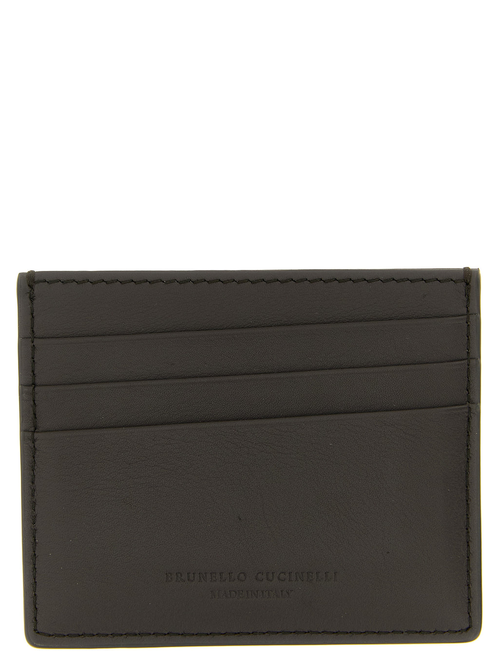 Brunello Cucinelli Schwarzer Kalbsleder-Kartenetui