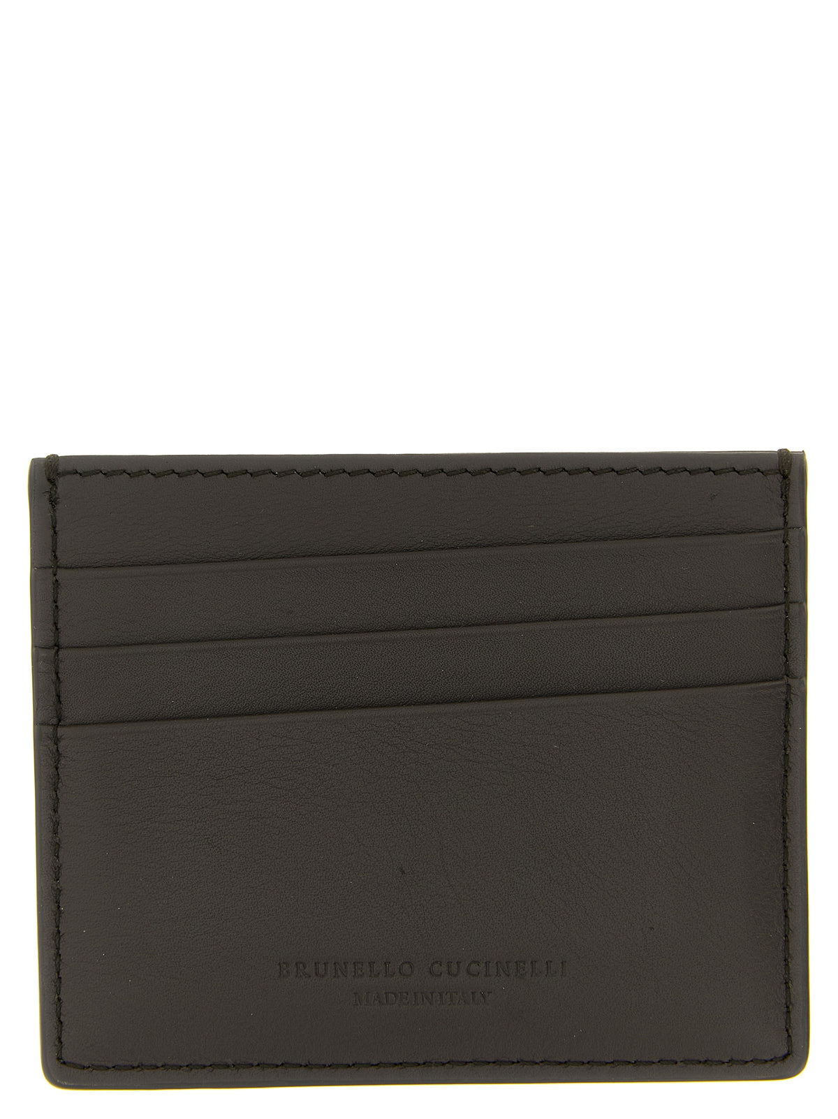 Brunello Cucinelli Schwarzer Kalbsleder-Kartenetui