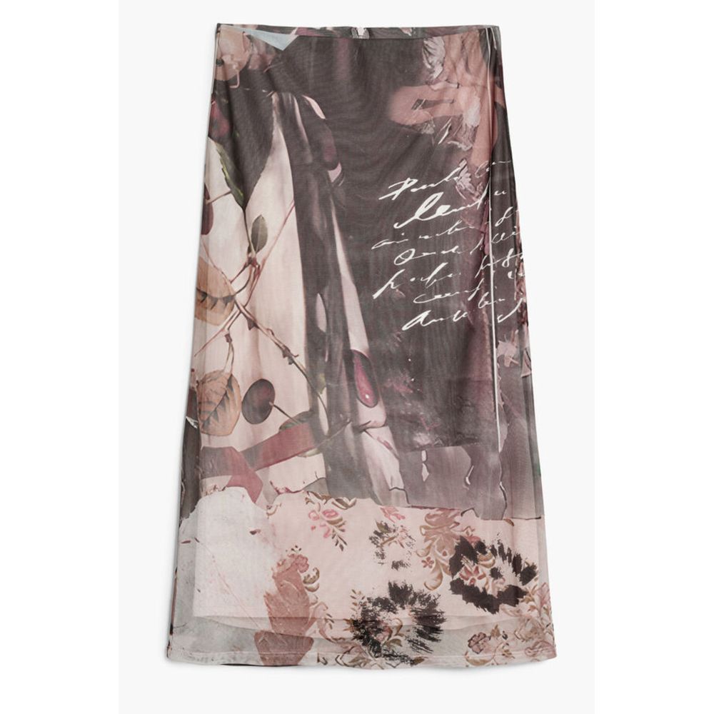Desigual Beiger Midirock aus Polyester