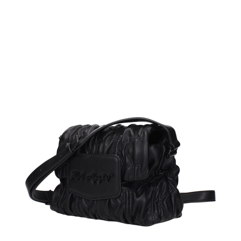 Karl Lagerfeld Schwarze Crossbody-Tasche aus Polyester
