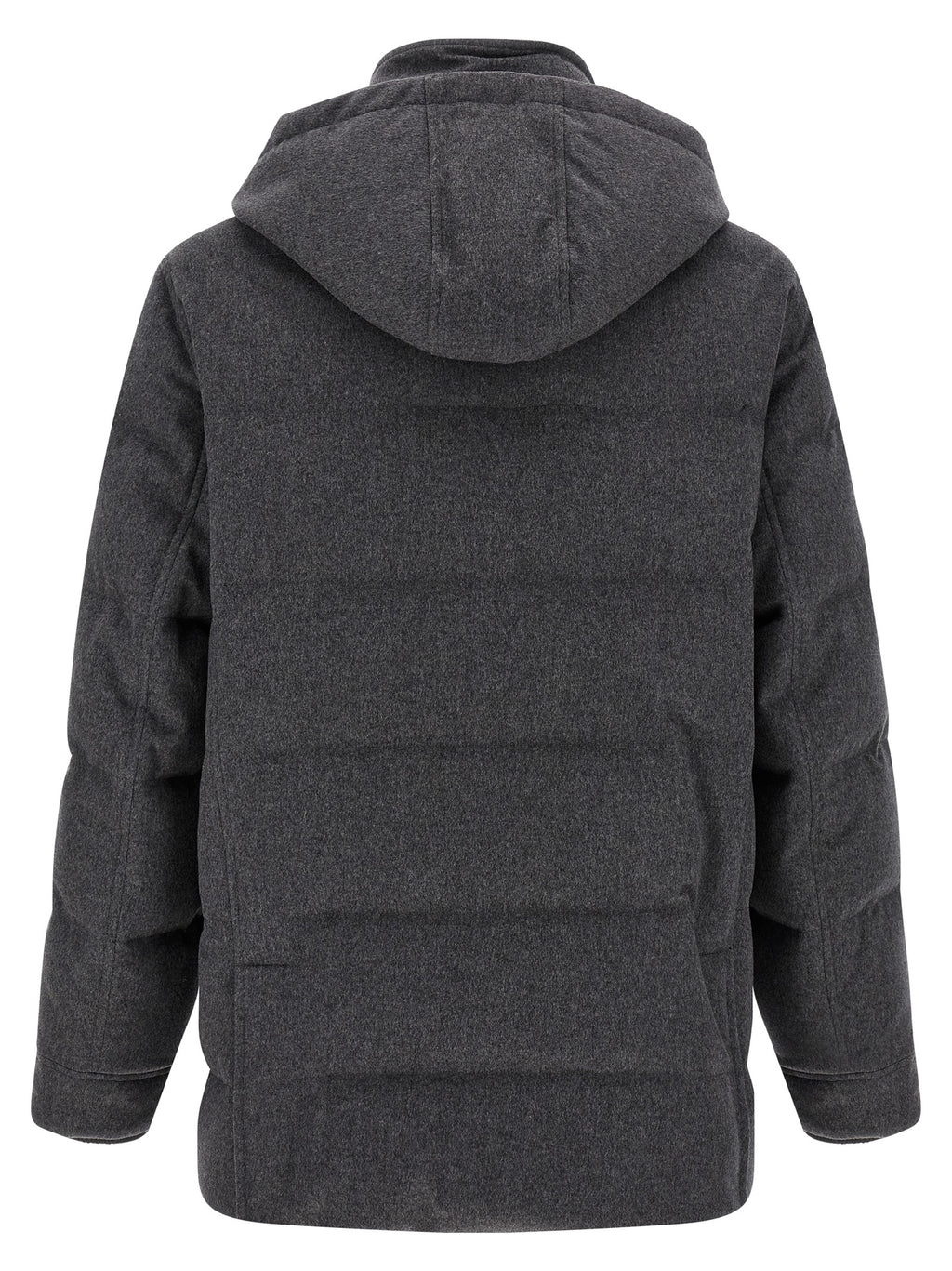 Brunello Cucinelli Grauer Wollparka