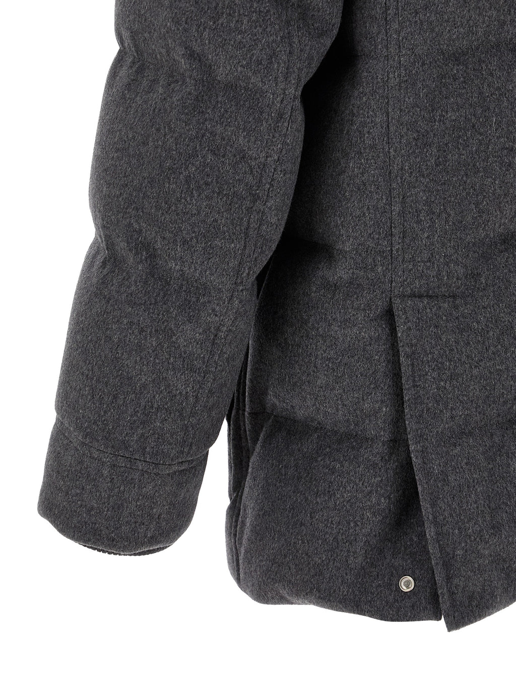 Brunello Cucinelli Grauer Wollparka