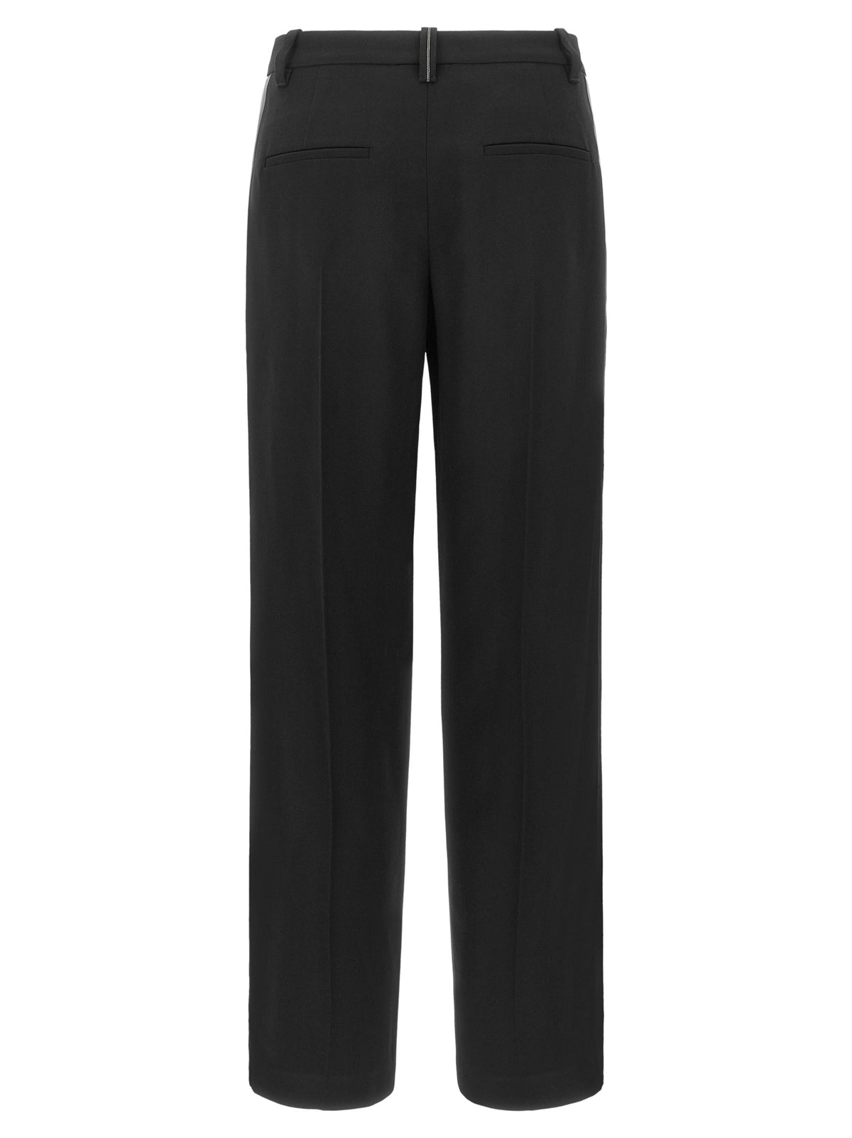 Brunello Cucinelli Schwarze Hose aus reiner Schurwolle